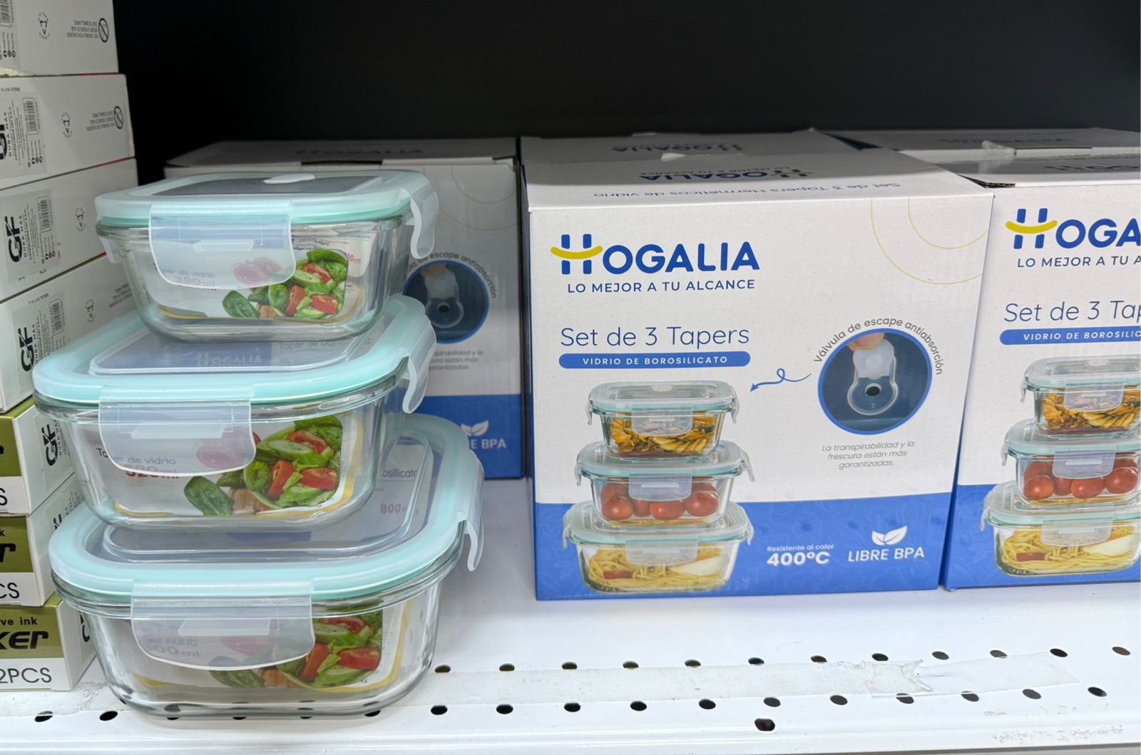 SET TAPER HERMÉTICO DE VIDRIO